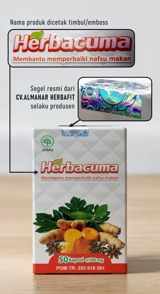 ciri asli penambah berat badan HERBACUMA